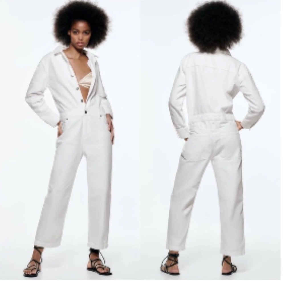 Zara white jumpsuits